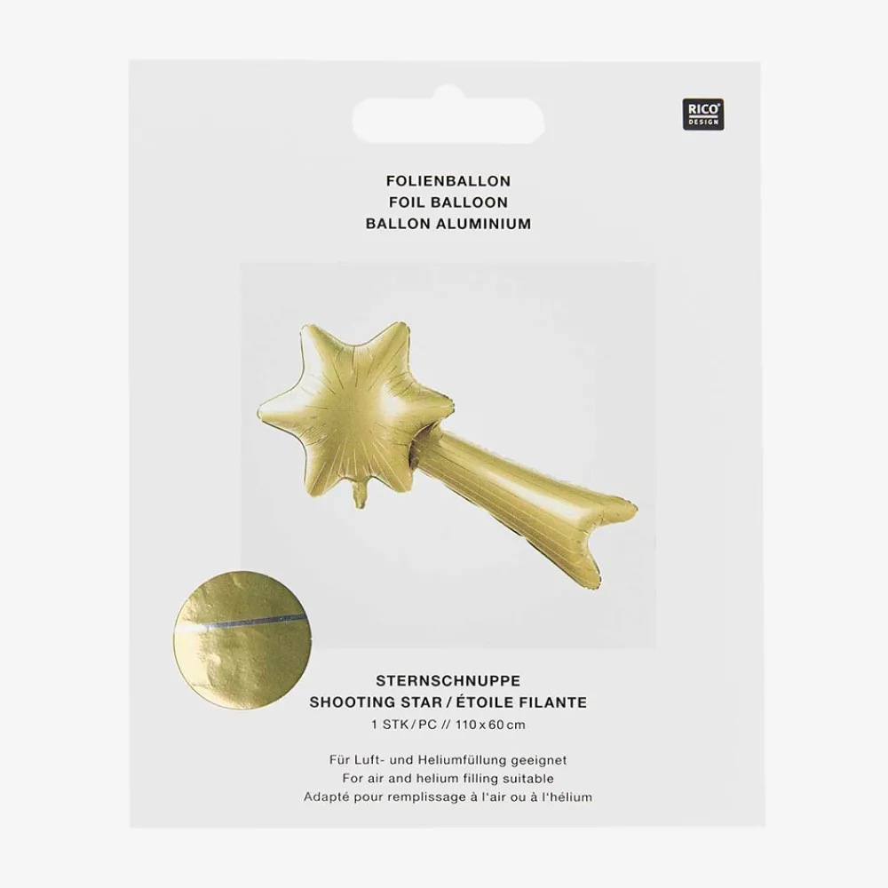 Best Sale Rico Design Gold Shooting Star Balloon
