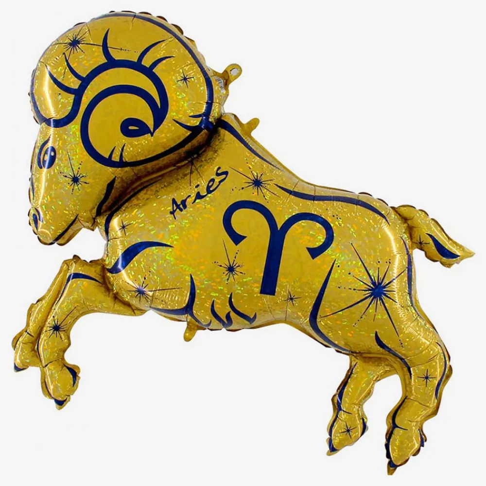 Flash Sale Grabo Balloons Golden Aries Zodiac Sign Balloon