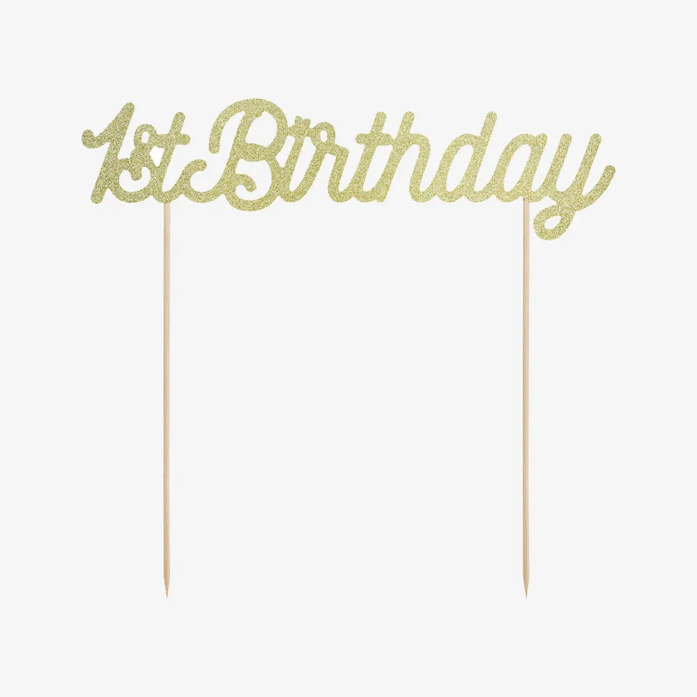 Discount Party Deco Golden Birthday Topper 1 Year