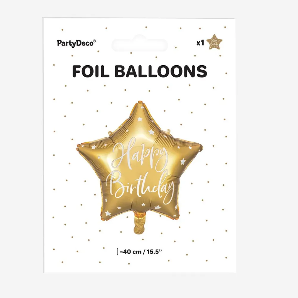 Clearance Party Deco Golden Happy Birthday Balloon