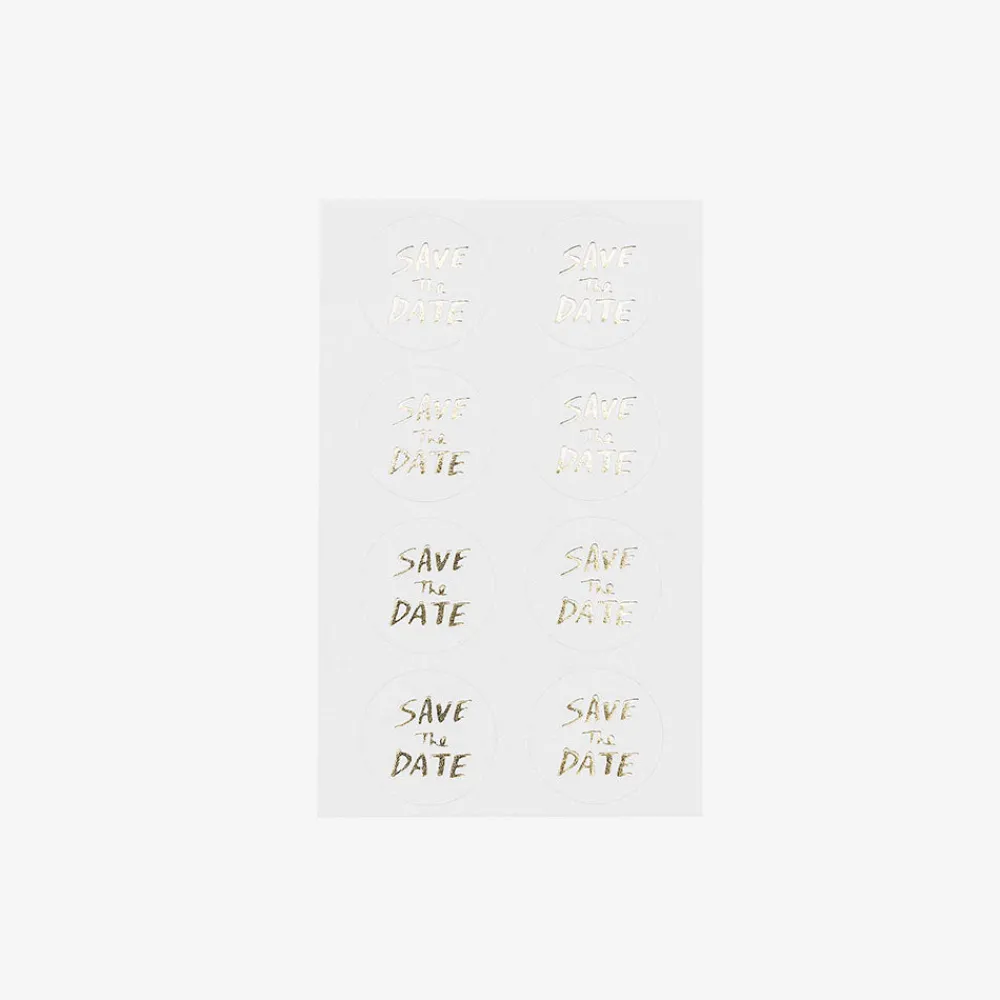 Hot Rico Design Golden Save The Date Stickers
