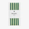 Online Rico Design Green And Yellow Striped Woven Ribbon