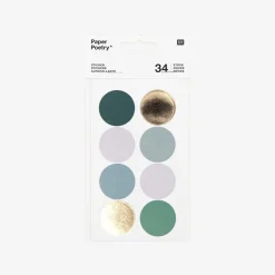 Sale Rico Design Green Polka Dots And Stripes Stickers