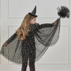 Online Ginger Ray Halloween Black Tulle Witch Cape