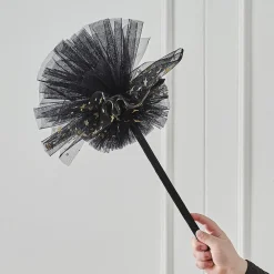 Hot Ginger Ray Halloween Black Tulle Witch Broom