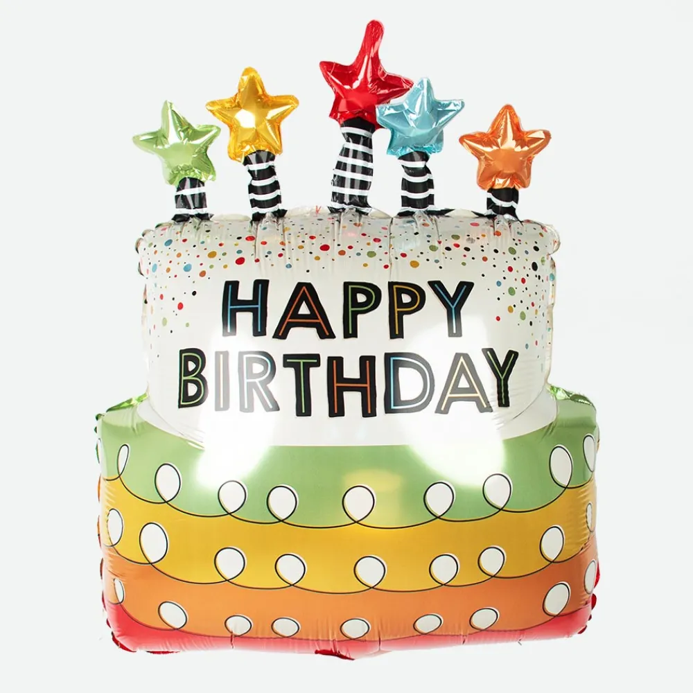 Shop Grabo Balloons Happy Birthday Balloon Cake