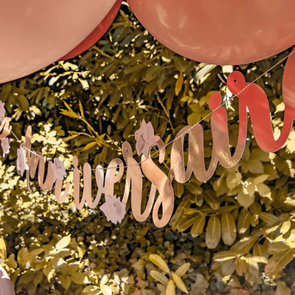 Hot Arty Fêtes Factory Happy Birthday Garland With Flowers