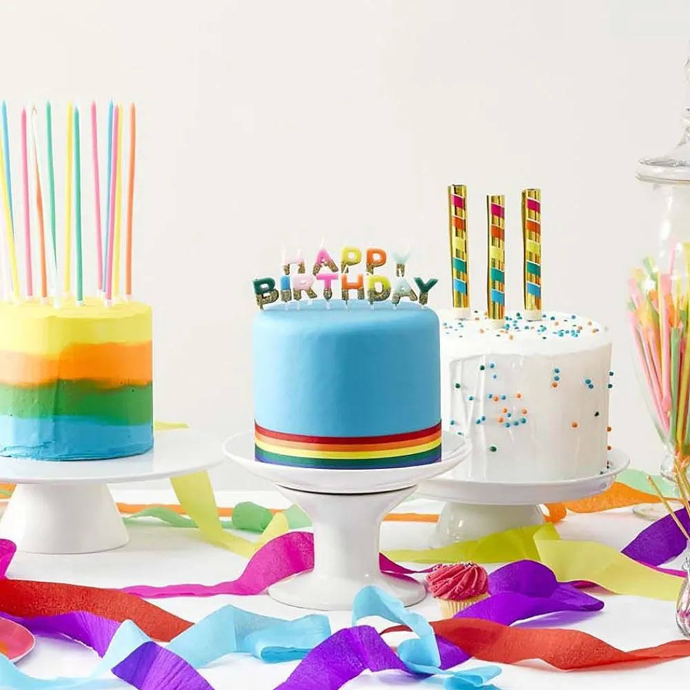 New TalkingTables Happy Birthday Rainbow Birthday Candle