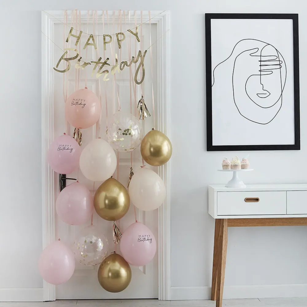 New Ginger Ray Happy Birthday Rose Gold Door Decoration