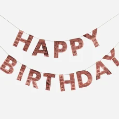 Best Ginger Ray Happy Birthday Rose Gold Garland