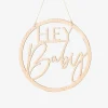 Fashion Ginger Ray Hey Baby Wooden Hanging Lamp