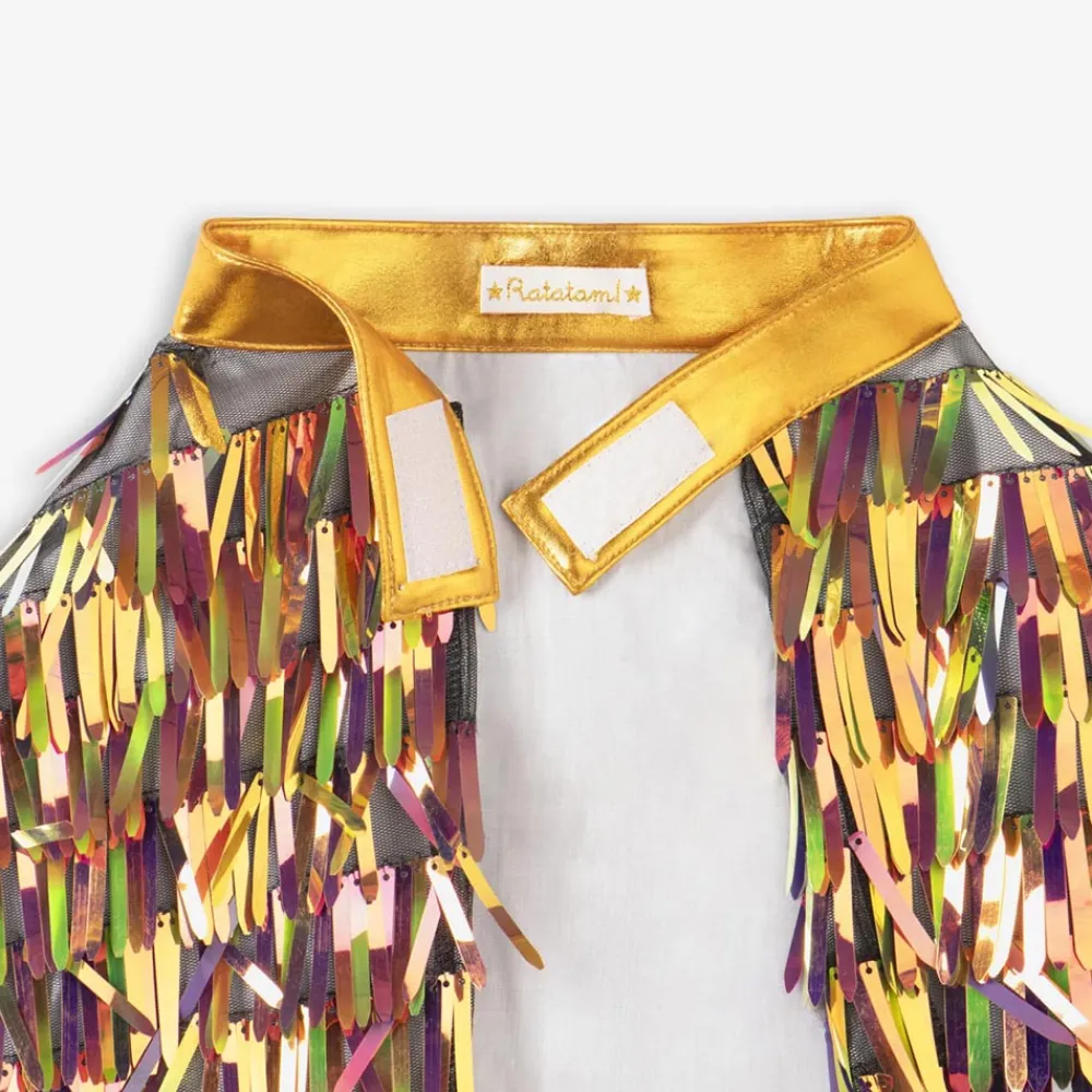 Outlet Ratatam Holographic Fringed Cape