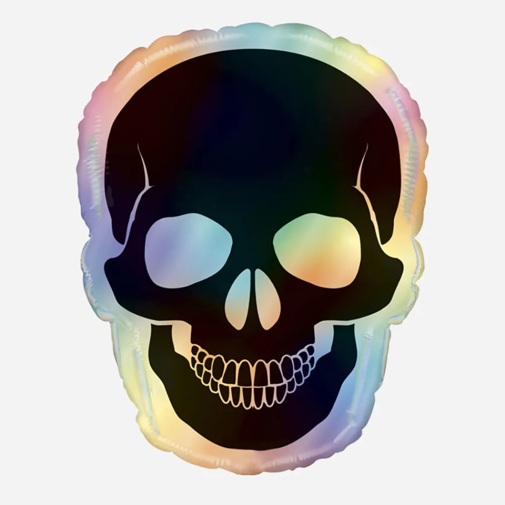 New Grabo Balloons Holographic Skull Balloon