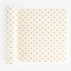 Flash Sale Arty Fêtes Factory Ivory Table Runner With Gold Polka Dots