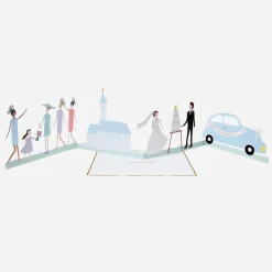 Hot Meri Meri Just Married Accordion Card