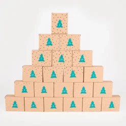 Clearance Rico Design Kraft Advent Calendar With Gold Stars