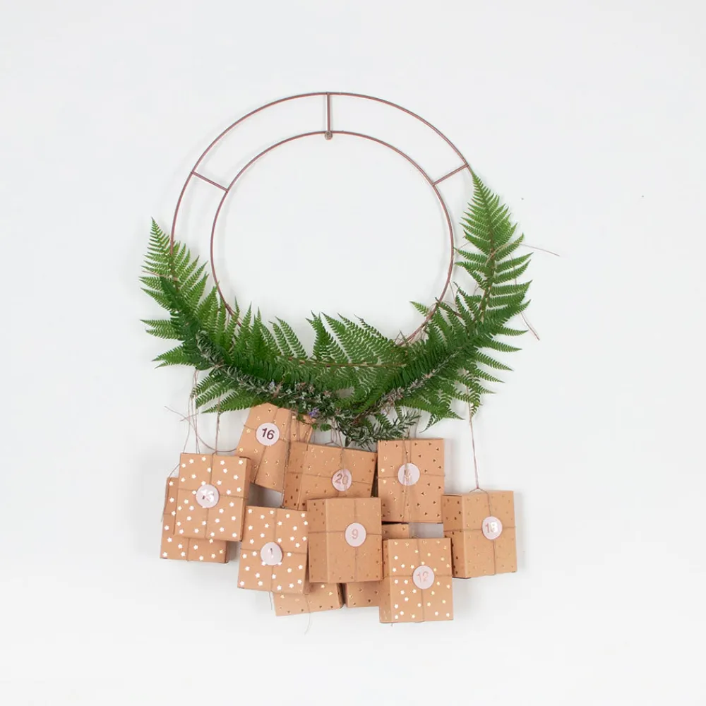 Clearance Rico Design Kraft Advent Calendar With Gold Stars