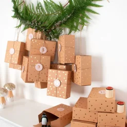 Clearance Rico Design Kraft Advent Calendar With Gold Stars