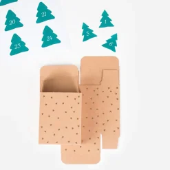 Clearance Rico Design Kraft Advent Calendar With Gold Stars