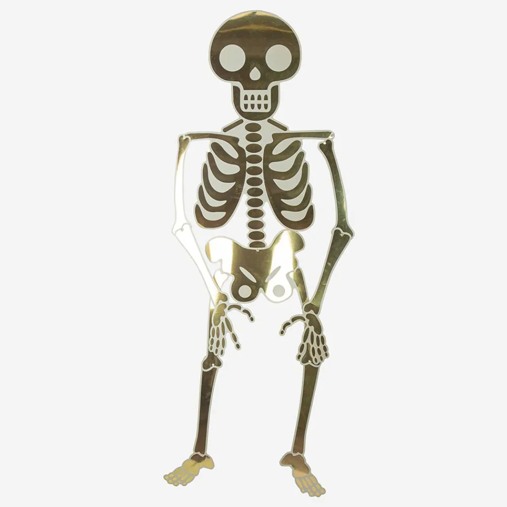 Fashion Arty Fêtes Factory Large Halloween Golden Articulated Skeleton