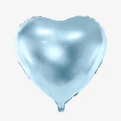 Discount Party Deco Light Blue Heart Helium Balloon