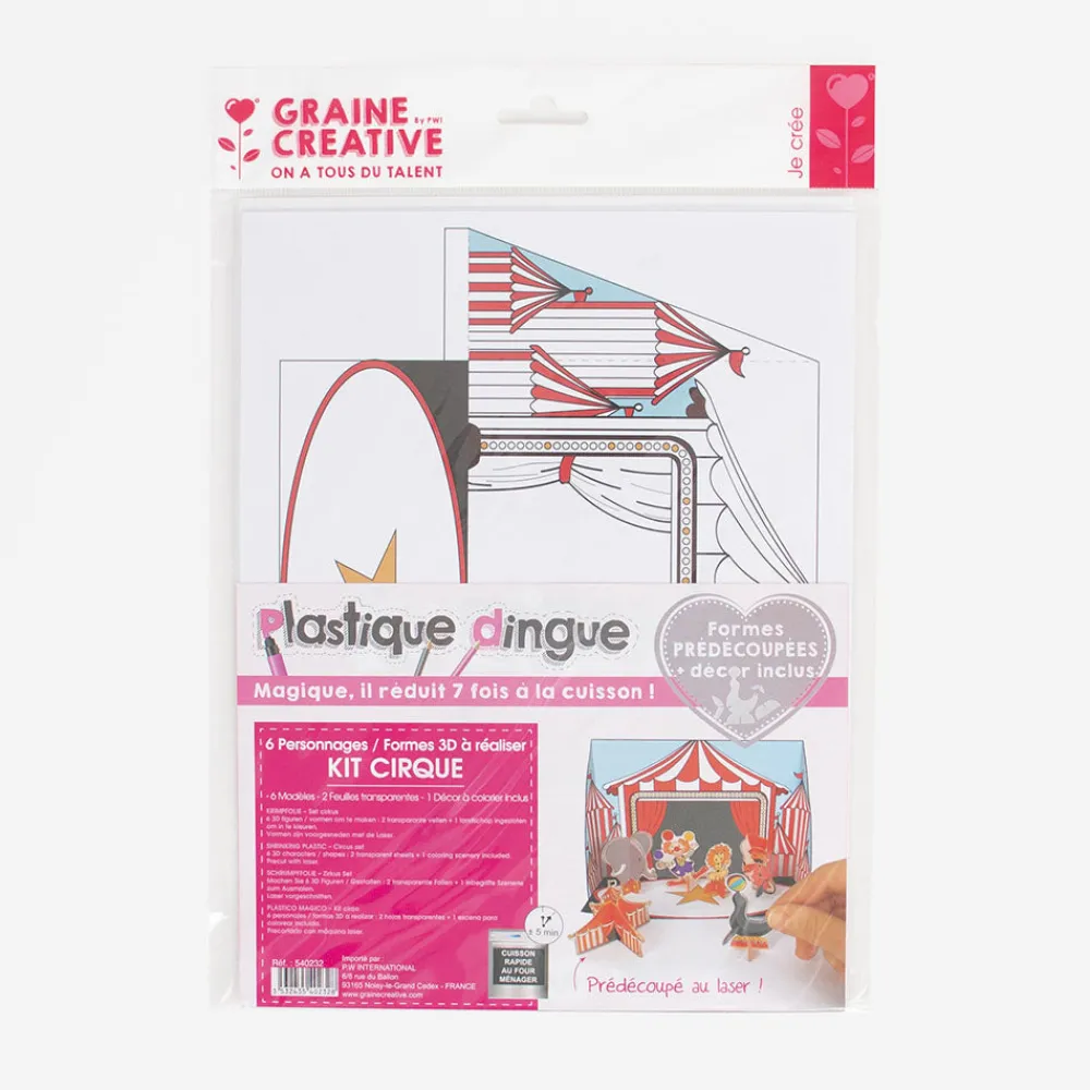 Clearance Graine Créative Magic Plastic 3D Circus Decor