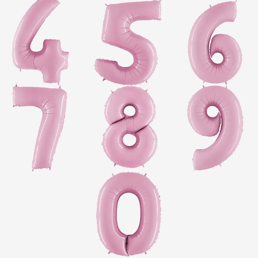 Best PMS Ballon Matte Pink Number Balloon (Small Size)