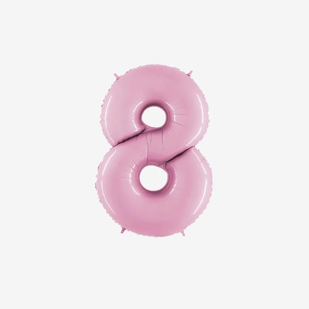 Best PMS Ballon Matte Pink Number Balloon (Small Size)