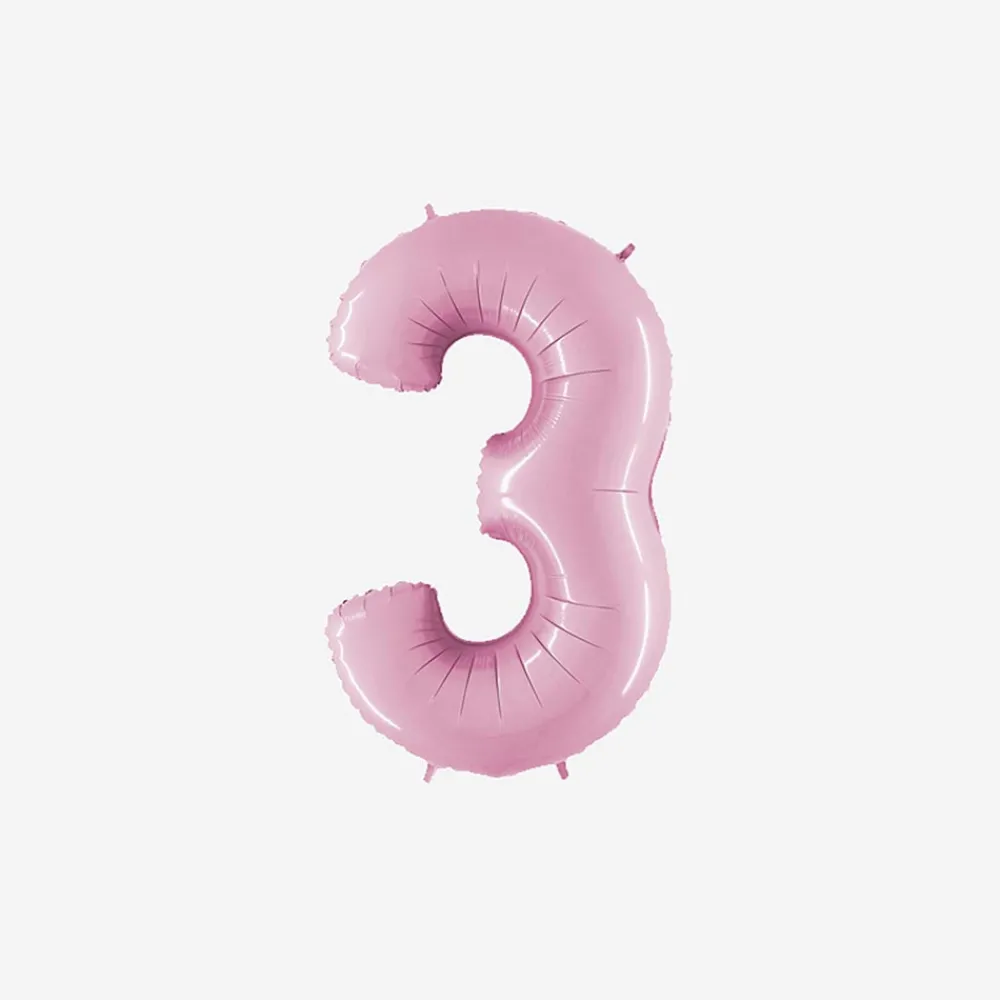 Best PMS Ballon Matte Pink Number Balloon (Small Size)