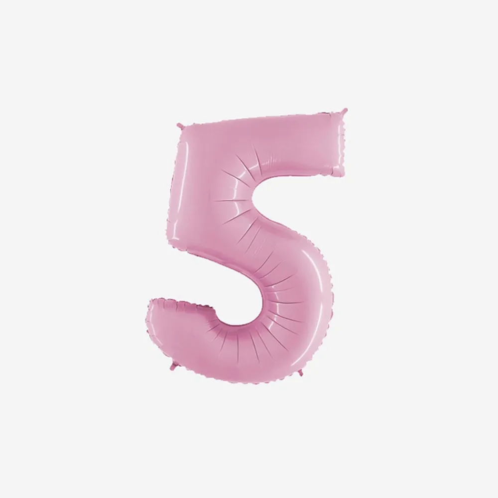 Best PMS Ballon Matte Pink Number Balloon (Small Size)