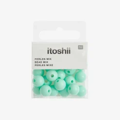 Hot Rico Design Mint Round Beads