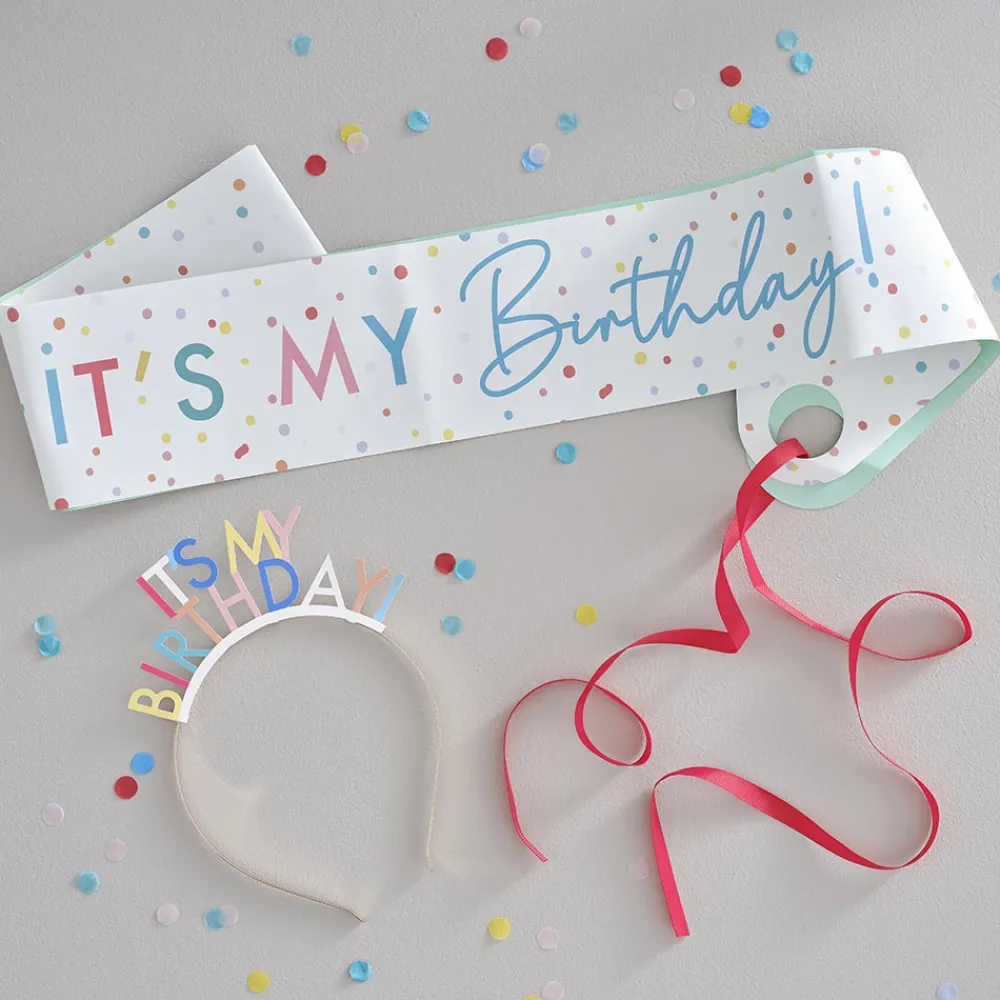 Discount Ginger Ray Multicolor Belt" It'S="" My="" Birthday""="