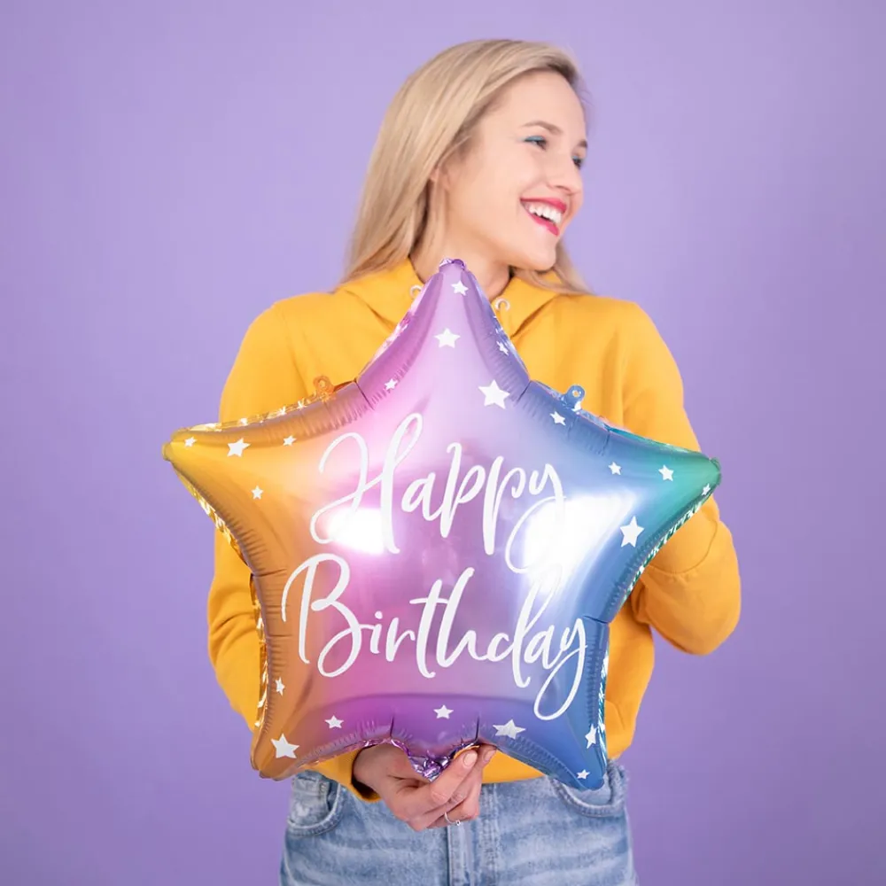 Sale Party Deco Multicolor Star Happy Birthday Balloon