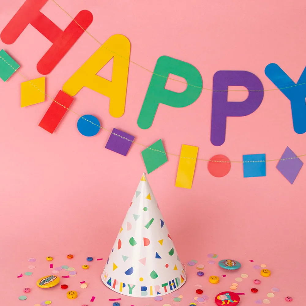 Hot My Little Day Multicolored Happy Birthday Garland