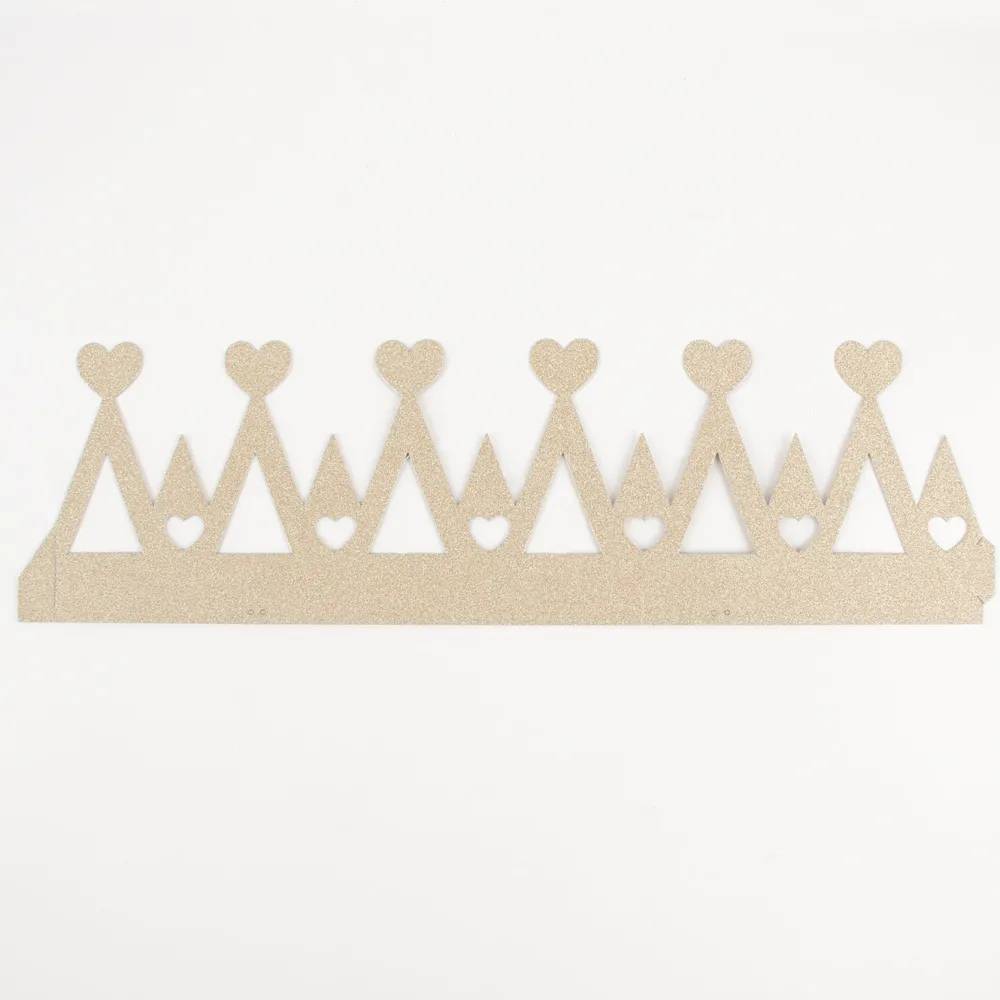 Shop Party Deco Paper Crown - Glitter And Gold Hearts