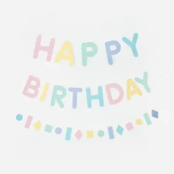 Fashion My Little Day Pastel Happy Birthday Garland