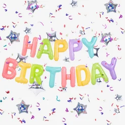 Flash Sale Party Deco Pastel Happy Birthday Letter Balloons