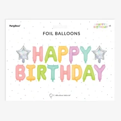 Flash Sale Party Deco Pastel Happy Birthday Letter Balloons