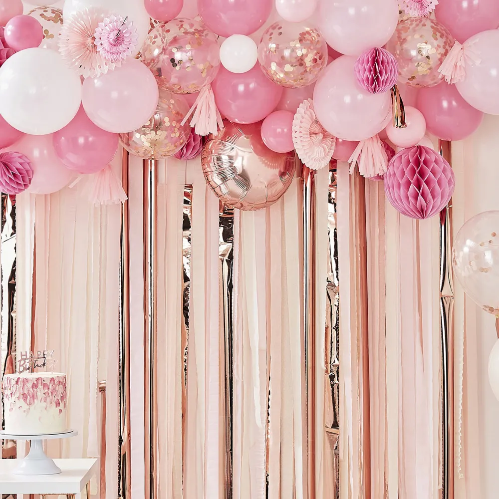 Hot Ginger Ray Pink Birthday Balloon Arch