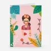 Outlet Noodoll Pink Frida Greeting Card And Bookmark