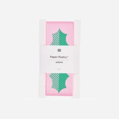 Flash Sale Rico Design Pink Holly Christmas Ribbon