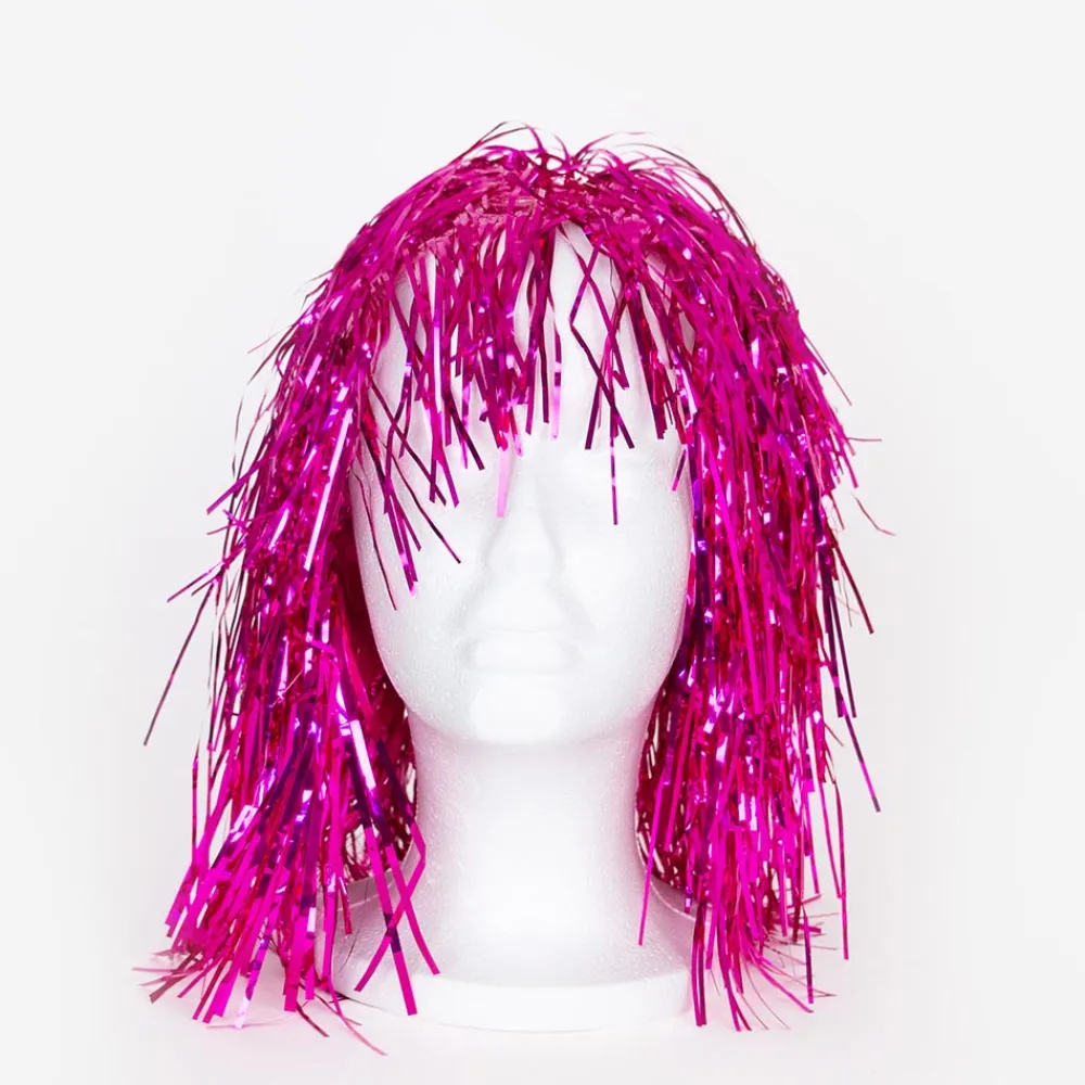 Best Petit Clown Pink Mylar Wig