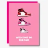Cheap Studio Soph Pink Sneakers Birth Greeting Card