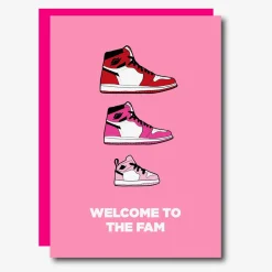 Cheap Studio Soph Pink Sneakers Birth Greeting Card