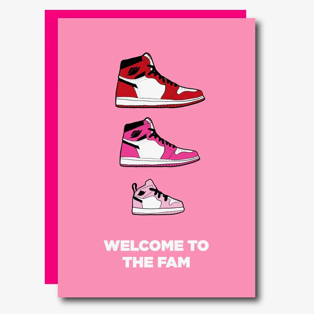 Cheap Studio Soph Pink Sneakers Birth Greeting Card