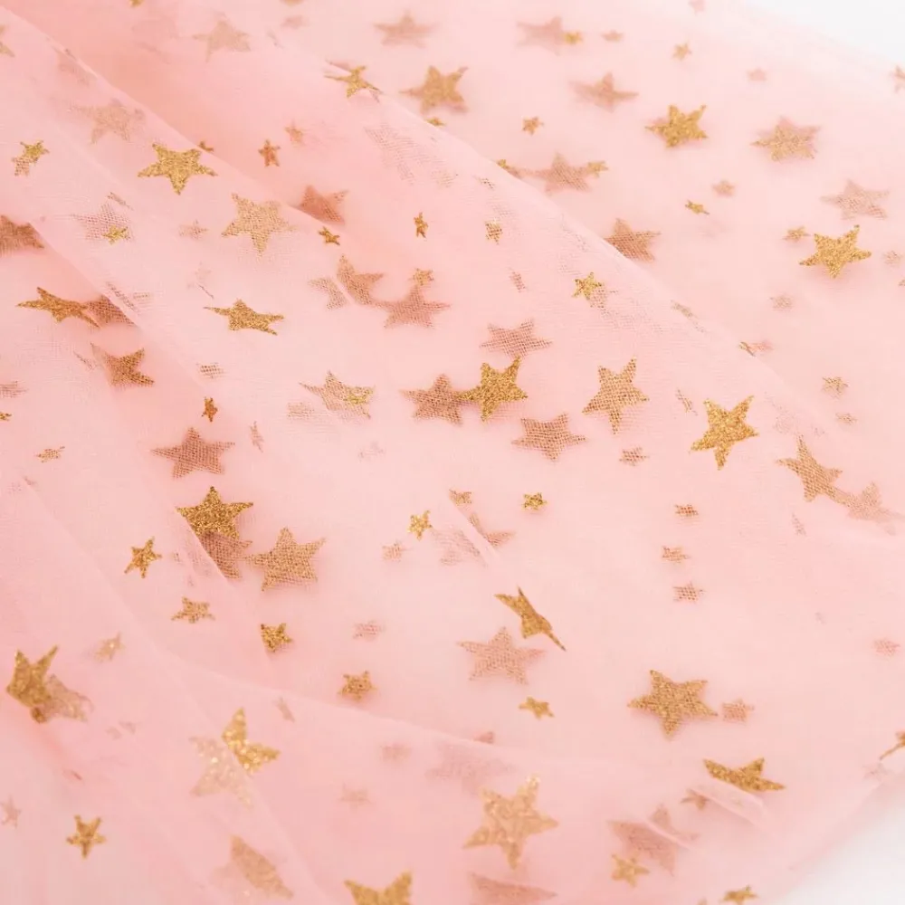 Fashion Meri Meri Pink Star Tulle Cape, 3-6 Years