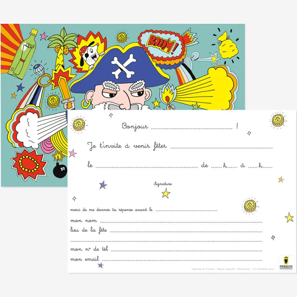 Cheap Pirouette Cacahouete Pirate Party Birthday Invitation (8)