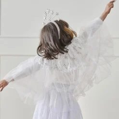 Sale Ginger Ray Princess Cape In White And Silver Tulle