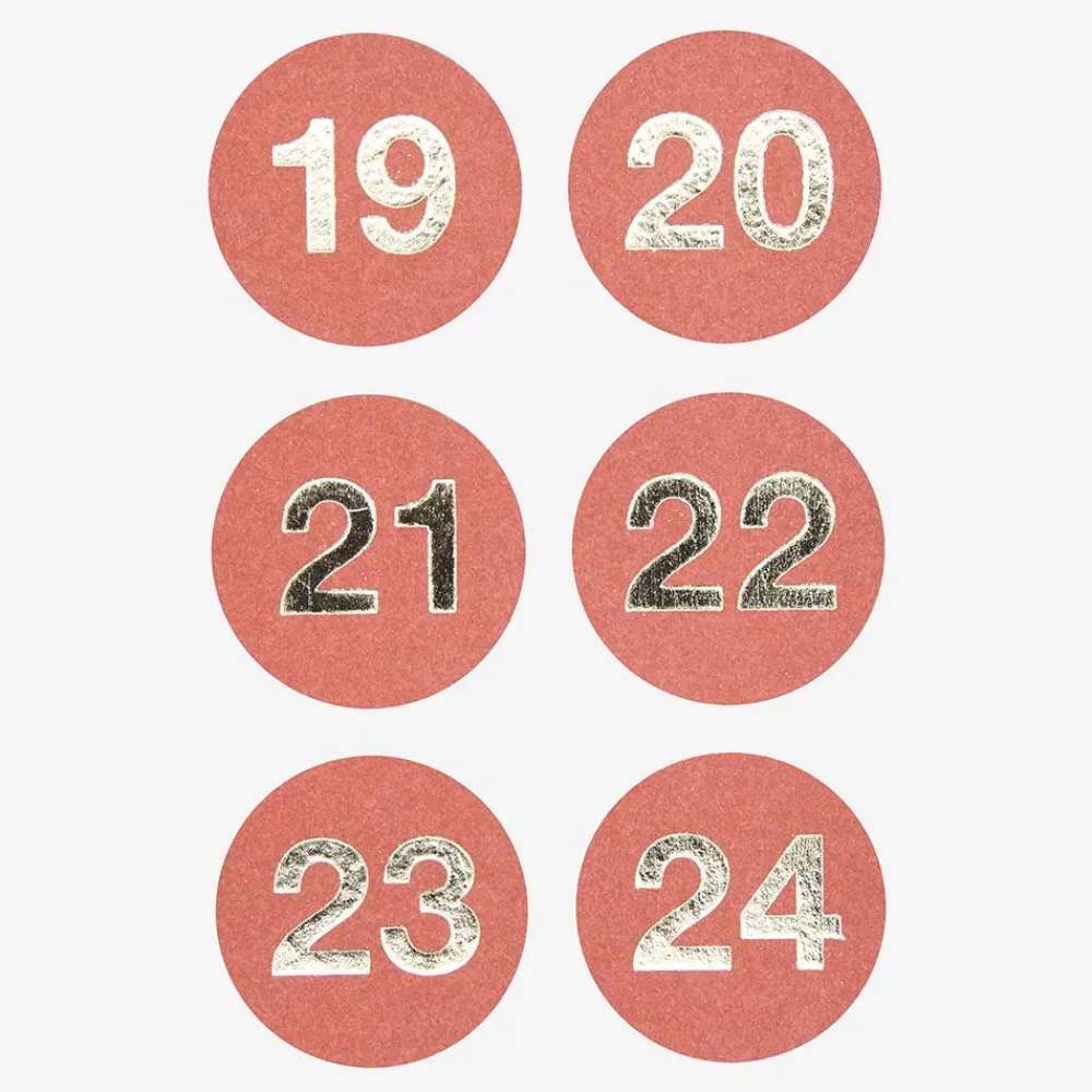 New Rico Design Red Advent Stickers