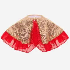 Best Party Deco Red And Gold Sequin Cape